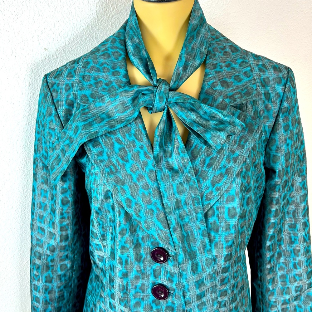 Classiques Entier Atelier turquise jacket with cool animal like print M